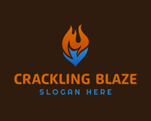 Blaze Cooling Fuel Thermal logo design