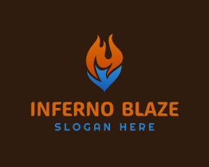 Blaze Cooling Fuel Thermal logo design