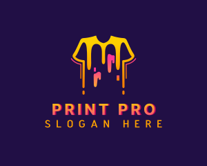 Shirt Paint Printing logo design