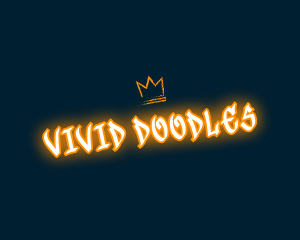 Neon Crown Graffiti  Wordmark logo design