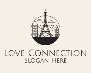 Paris Eiffel Love logo