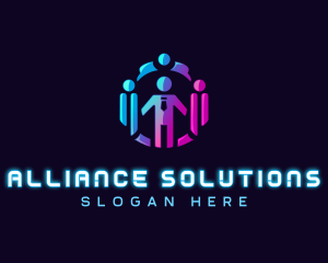 People Employee Organization logo design