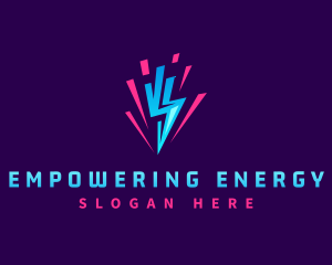 Power Lightning Bolt logo design