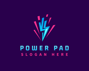 Power Lightning Bolt logo design