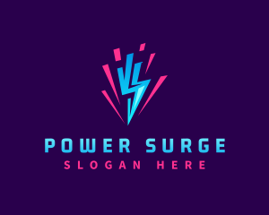 Power Lightning Bolt logo design