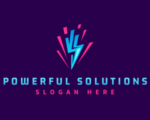 Power Lightning Bolt logo design