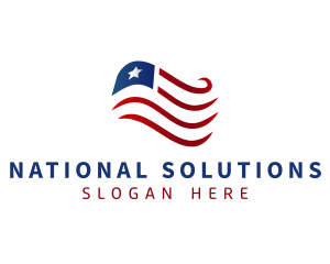 USA National Flag logo design