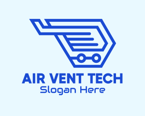 Blue Tech Wing Logo