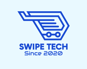 Blue Tech Wing logo design