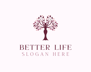 Woman Organic Beauty logo design