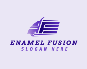 Fast Truck Letter E logo design