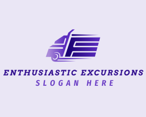 Fast Truck Letter E logo design