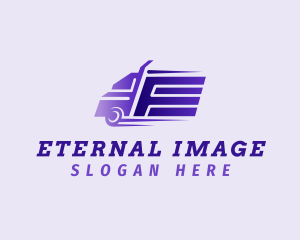 Fast Truck Letter E logo design