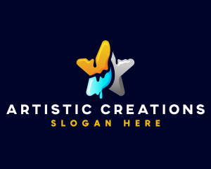 Painting Artistic Star logo design