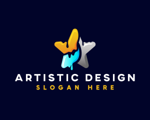 Painting Artistic Star logo design