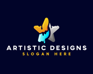 Painting Artistic Star logo design