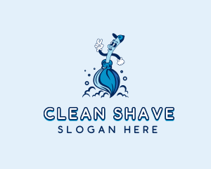 Janitorial Cleaning Mop logo design