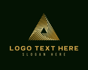 Project - Gold Triangle Pyramid logo design