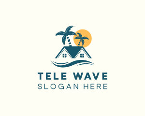 Tropical Roof Island Resort logo design