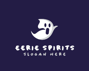 Halloween Cartoon Ghost logo design