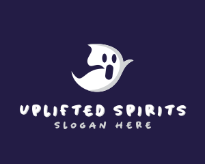 Halloween Cartoon Ghost logo design