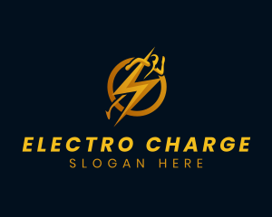 Human Power Lightning logo design