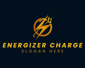 Human Power Lightning logo design