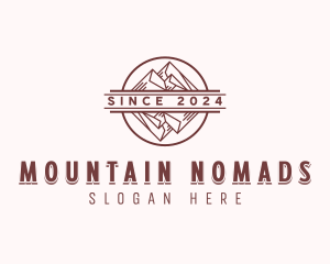 Mountaineering Outdoor Emblem logo design