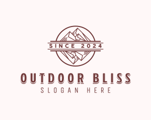 Mountaineering Outdoor Emblem logo design