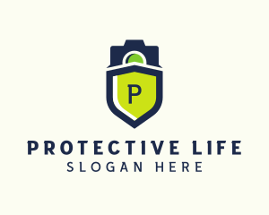 Camera Shield Protection logo design