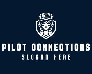 Woman Pilot Aviation logo