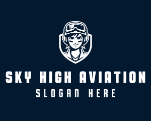 Woman Pilot Aviation logo