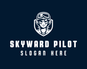 Woman Pilot Aviation logo