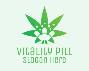 Medicinal Marijuana Leaf logo design