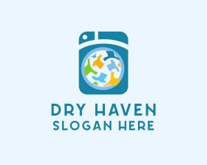 Washing Machine Clothes logo design