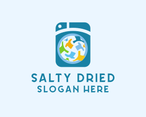 Washing Machine Clothes logo design