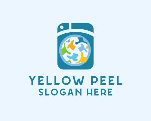 Washing Machine Clothes logo design