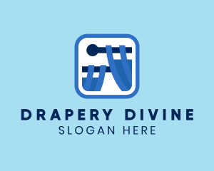 Drape Curtain Blinds logo design