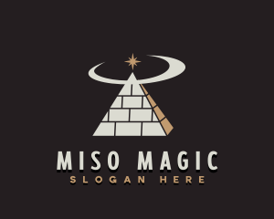 Spiritual Pyramid Star logo design