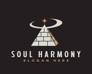 Spiritual Pyramid Star logo design