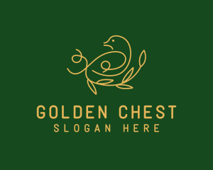 Golden Bird Monoline  logo design