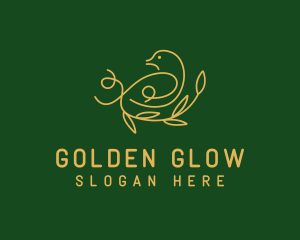 Golden Bird Monoline  logo design