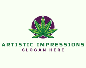 Hemp Cannabis Leaf logo design