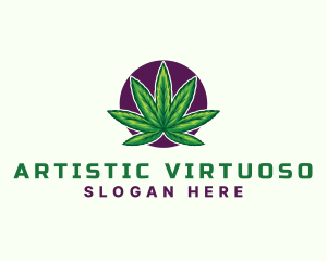 Hemp Cannabis Leaf logo design