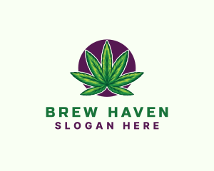 Hemp Cannabis Leaf logo design