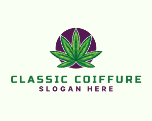 Hemp Cannabis Leaf logo design