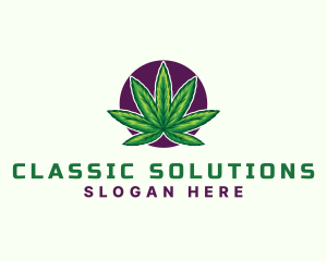 Hemp Cannabis Leaf logo design