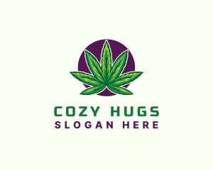 Hemp Cannabis Leaf logo design