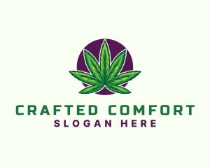 Hemp Cannabis Leaf logo design