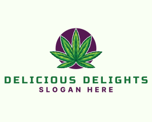 Hemp Cannabis Leaf logo design